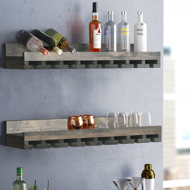 Trent Austin Design® Bernardo Solid Wood Wall Mounted Wine Glass Rack